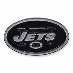 NEW YORK JETS NFL Oval Pin Logo‎ Collector Enamel Green White Unisex Butterfly